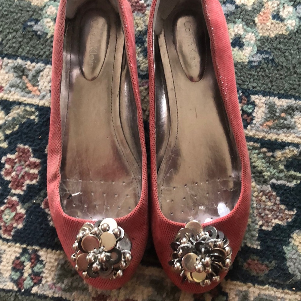 Persimmon colored shoes size 8 but feel like 7 1/2